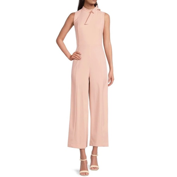 💐NWT! Lavender CALVIN KLEIN Sleeveless Tie Neck Jumpsuit - Size 10 - Picture 6 of 7